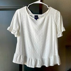 White lace top. Maybe worn once not even!